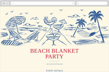 Beach and cocktails Online Party Invitations