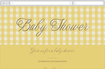Scalloped Gingham Online Party Invitations