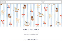 Pinstripe Online Party Invitations