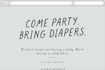 Bring diapers Online Party Invitations