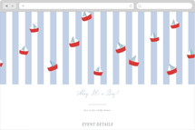 Sail Boats Baby Online Party Invitations