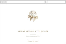 Hydrangea bloom Online Party Invitations