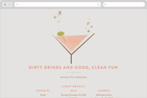 dirty birthday martini Online Party Invitations