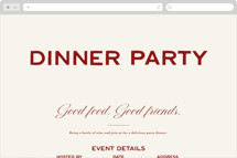 Dinner Party Party Online Party Invitations