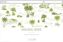 West Coast Toile Online Rehearsal Dinner Invitations