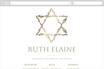 Star of Leaves Online Religious Milestone Invitations
