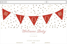 100 Bunting Confetti Online Religious Milestone Invitations