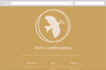 Holy Confirmation Dove Online Religious Milestone Invitations
