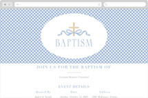 Ribbon and Cross Online Religious Milestone Invitations