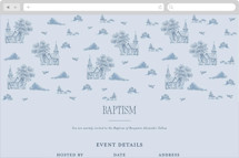 Churchyard Toile Online Religious Milestone Invitations