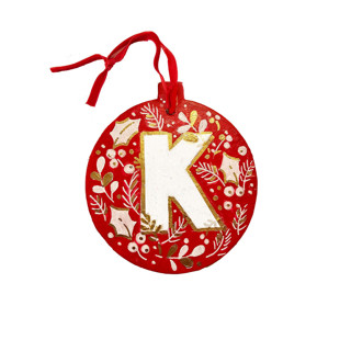 Custom Letter Ceramic Ornament Ornaments