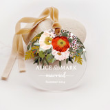 Personalized Acrylic Poppy Bouquet Floral Married Ornament, Set of 1 Ornaments
