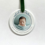 Personalized Baby Photo Ornament - Vintage Ribbon Ornaments