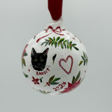 Personalized Multicolor Holiday Toile Ornament Ornaments