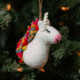 Felt Unicorn Ornament Ornaments