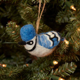 Felt Blue Jay Bird Ornament Ornaments