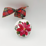 Poinsettia Hand Painted Ornament Ornaments