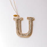 Personalized Handmade Letter Ornament - Large U Ornaments