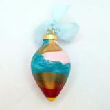 Multicolor Abstract Hand Painted Christmas Ornament Ornaments