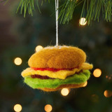 Felt Hamburger Ornament Ornaments
