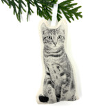 Silkscreen Cat Ornament Ornaments