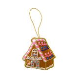 Gingerbread House Beaded Christmas Ornament Ornaments