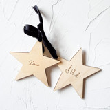 Personalized Star Wooden Ornament Ornaments