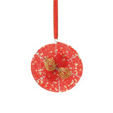 Maasai Beads Red Flower Ornament Ornaments