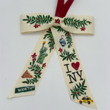 Custom Hand-Painted Bow Ornament Ornaments