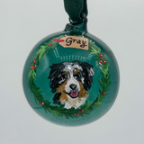Custom Hand-Painted Pet Ornament with Name Tag