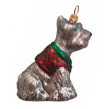 Schnauzer Wearing A Sweater Polish Mouth Blown Glass Christmas Ornament Ornaments