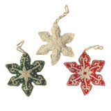 Snowflake Ornaments, set of 3 Ornaments