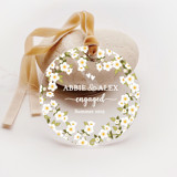 Personalized Acrylic Spring Florals Engagement Ornament, Set of 1 Ornaments