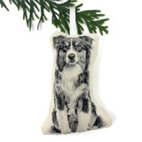 Silkscreen Australian Shepherd Ornament Ornaments