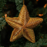 Gold Zardozi Star Ornament Ornaments
