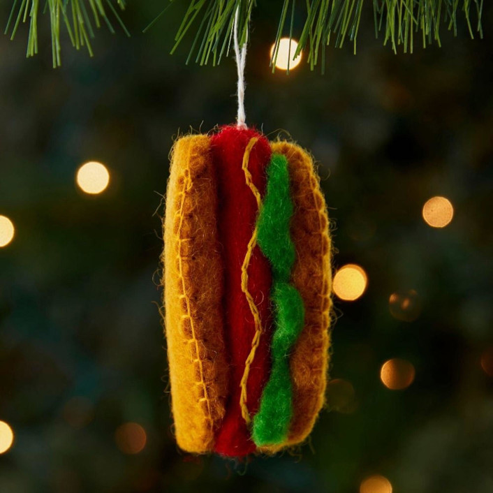 Felt Hot Dog Ornament Ornaments by Aahlada Chennupati Minted