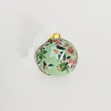 Green Floral Botanical Ornament Ornaments