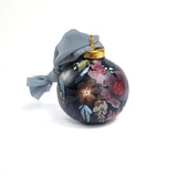 Navy Rose Floral Ornament Ornaments