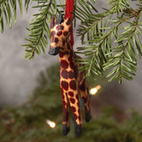 Painted Wood Mini Giraffe Christmas Ornament Ornaments