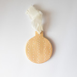 Polka Dot Gold Ornament Ornaments