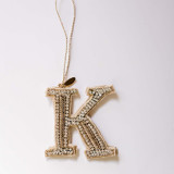Personalized Handmade Letter Ornament - Large K Ornaments