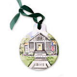 Custom Personalized Home Illustration Ceramic Ornament Ornaments
