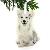 Silkscreen Corgi Ornament Ornaments