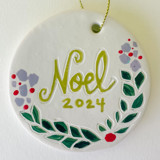 Winter Floral with Name or Initials. Ornaments