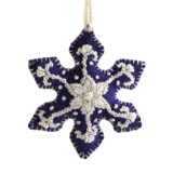 Snowflake Embroidered Holiday Ornament Ornaments