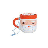 Baking Spirits Bright Santa Mug Ornament (White) Ornaments