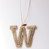 Personalized Handmade Letter Ornament - Large W Ornaments