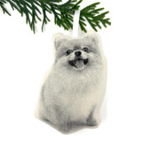 Silkscreen Pomeranian Ornament Ornaments