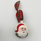 Hand Painted Santa 3inch Ornament Ornaments