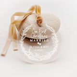 Personalized Acrylic Our First Christmas Married Ornament, Set of 1 Ornaments